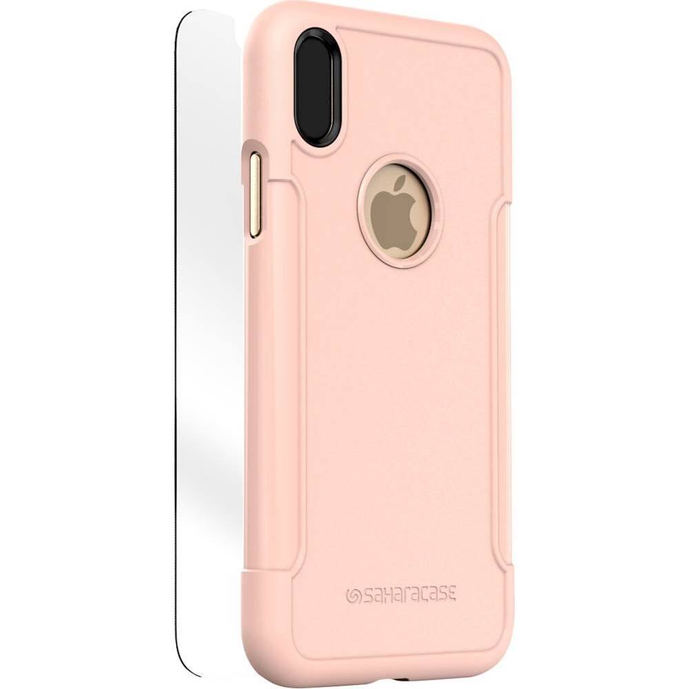 classic case with glass screen protector for apple iphone x and xs - rose gold classic case with glass screen protector for apple iphone x and xs - rose gold