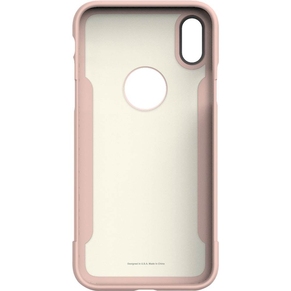 classic case with glass screen protector for apple iphone x and xs - rose gold