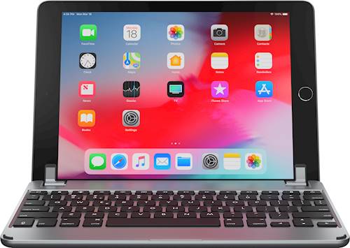 Brydge - Wireless Keyboard for Apple® iPad 9.7" (5th Gen), iPad 9.7" (6th Gen), iPad Pro 9.7", iPad Air 1 and Air 2 - Space Gray