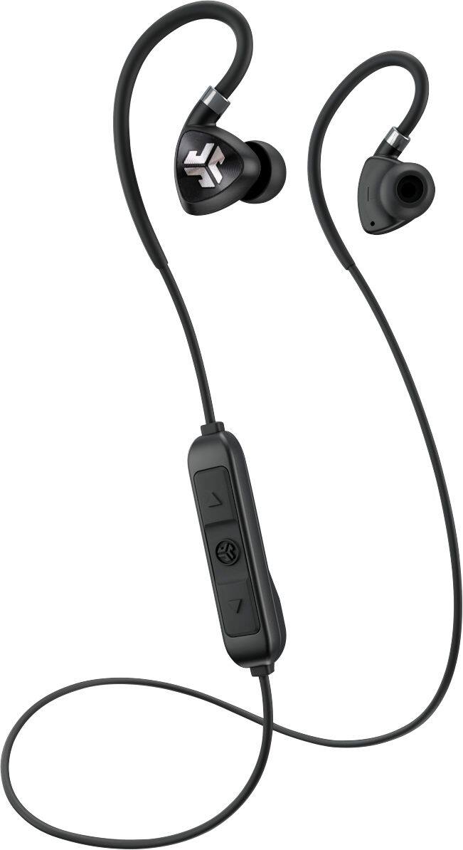Front. JLab - Fit 2.0 Wireless Earbud Headphones - Black.