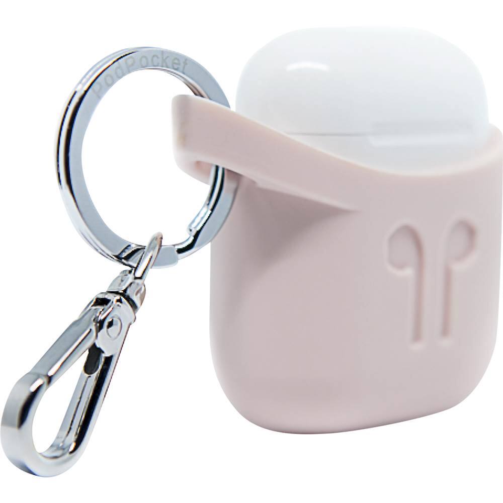 Angle View: PodPocket - Case for Apple AirPods - Ash Pink