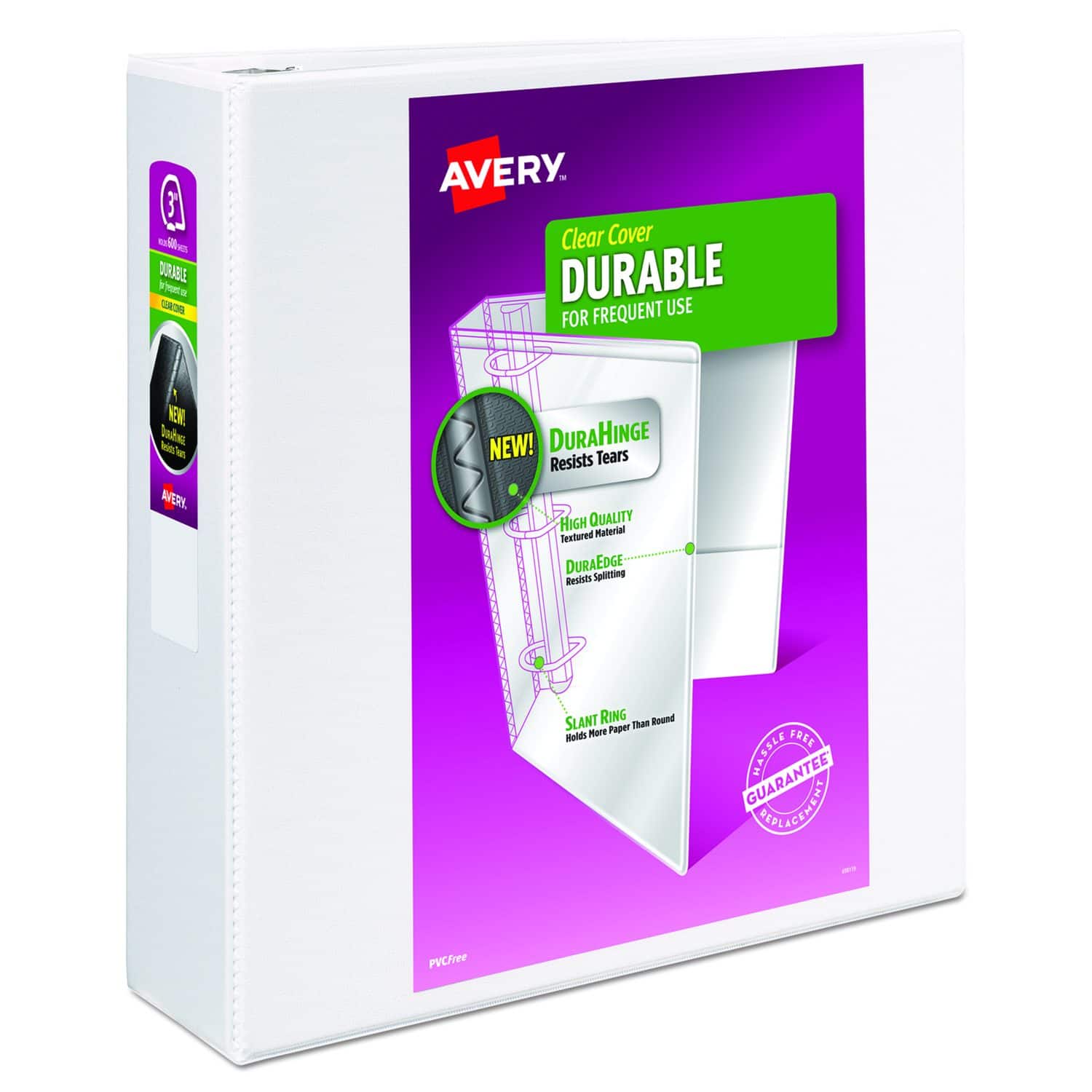 "Avery - Durable View Binder With Durahinge And Slant Rings 3 Rings 3"" Capacity 11 X 8.5 White" price history on PriceWatchPro