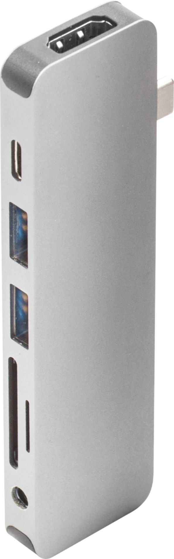 Hyper - HyperDrive 7-Port Universal USB-C Hub - USB-C Docking Station for Laptops - Silver