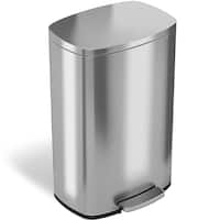 Halo - Gallon Premium 13.2-Gal. Trash Can - Stainless steel - Angle_Zoom