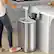 Alt View 11. Halo - Premium 13.2 Gallon Step Pedal Trash Can with AbsorbX Odor Control System & Removable Inner Bucket - Stainless steel.