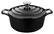 Angle. La Cuisine - Cast -Iron Round Covered Casserole 3.7 qt - Black.