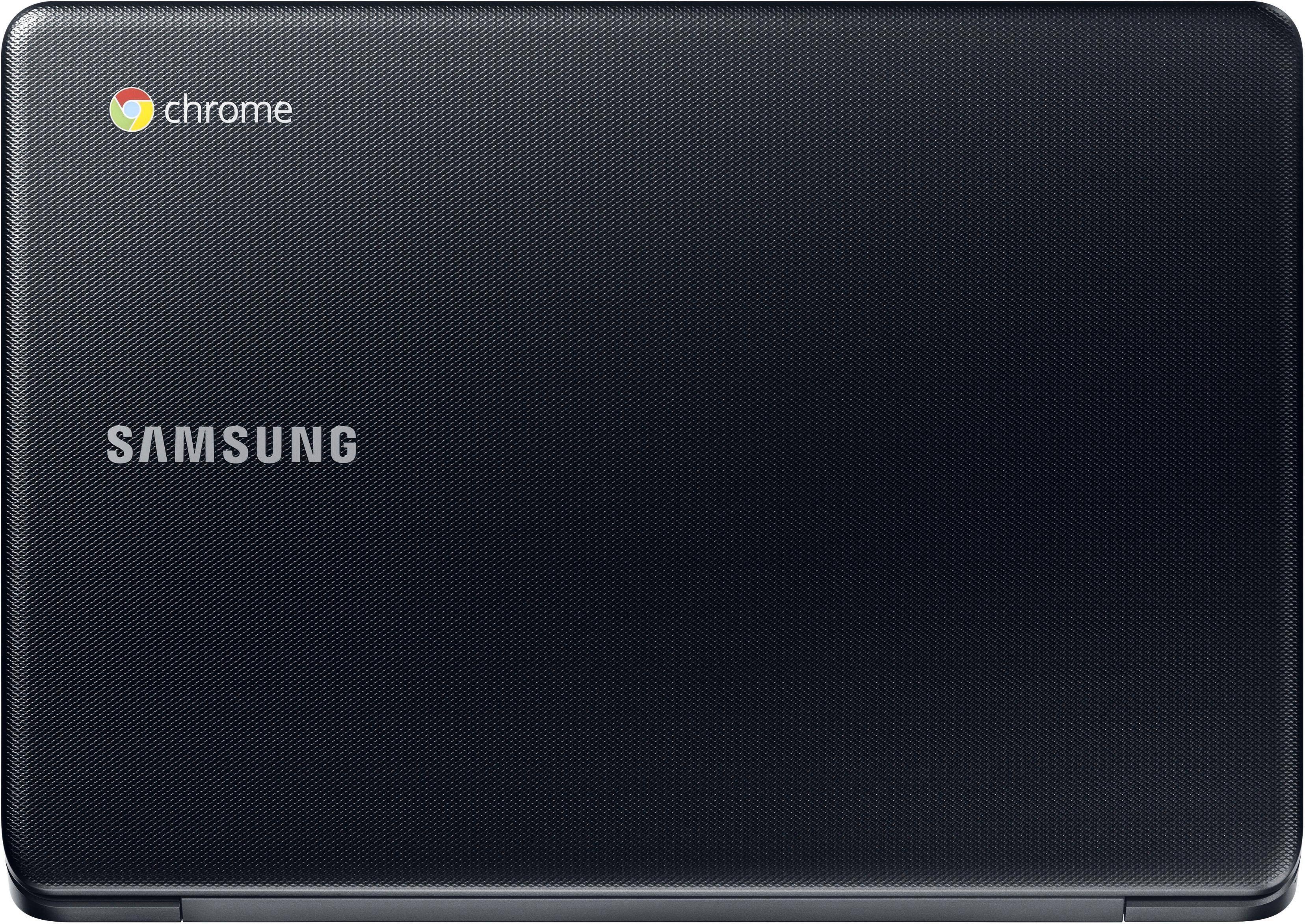 Alt View 3. Samsung - 11.6" Chromebook - Intel Celeron - 2GB Memory - 16GB eMMC Flash Memory - Black.