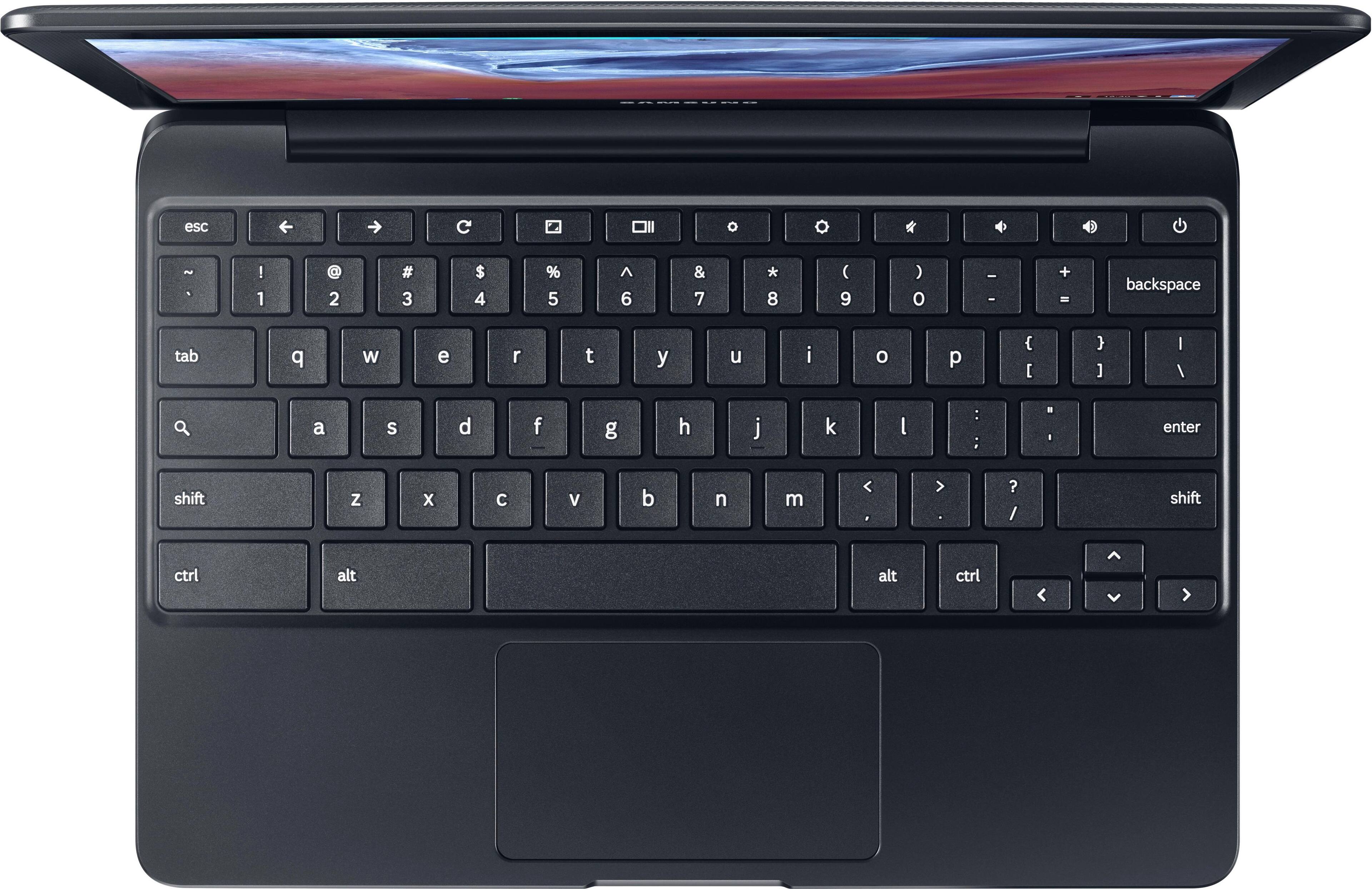 Alt View 7. Samsung - 11.6" Chromebook - Intel Celeron - 2GB Memory - 16GB eMMC Flash Memory - Black.