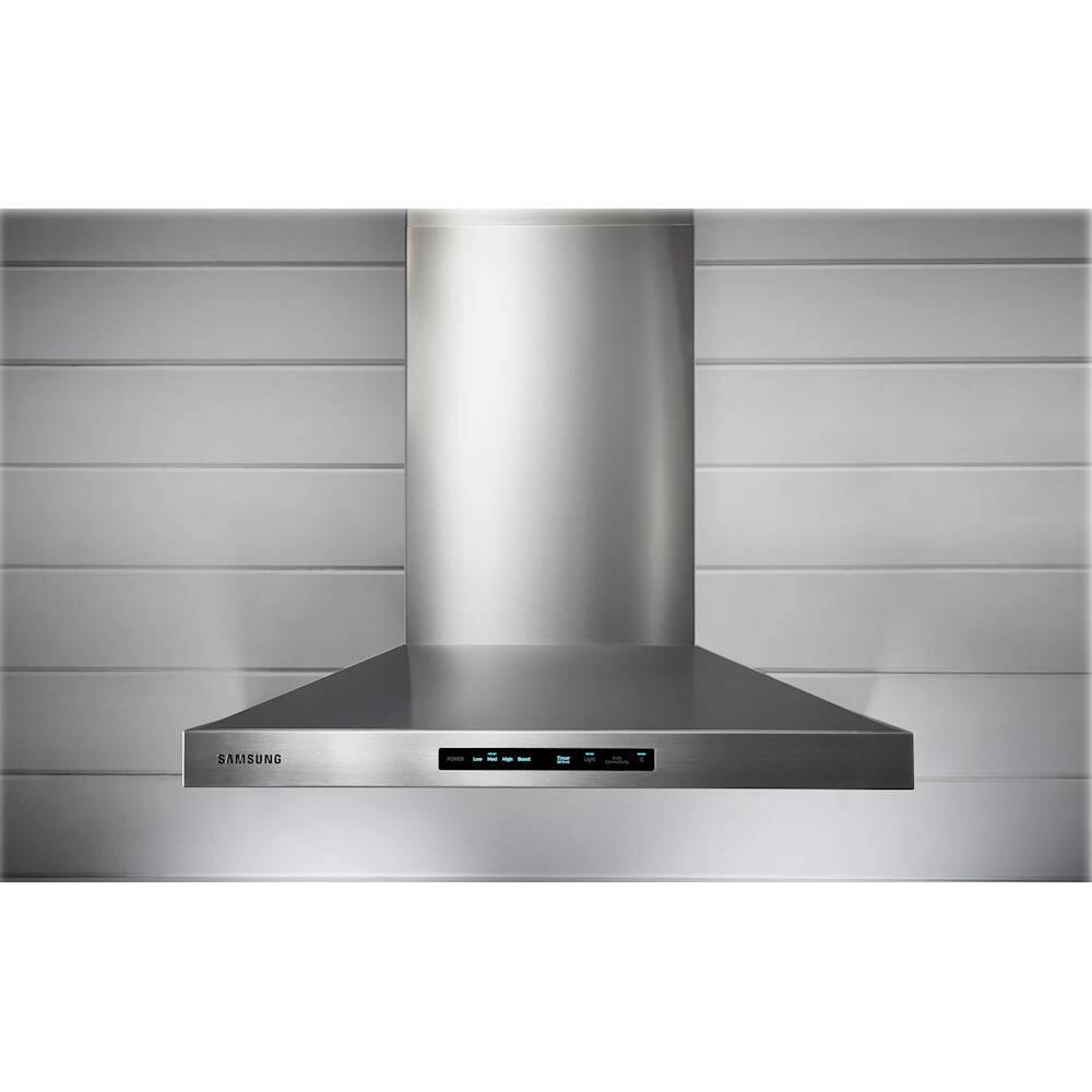 Alt View 13. Samsung - 30" Convertible Range Hood with WiFi - Stainless steel.