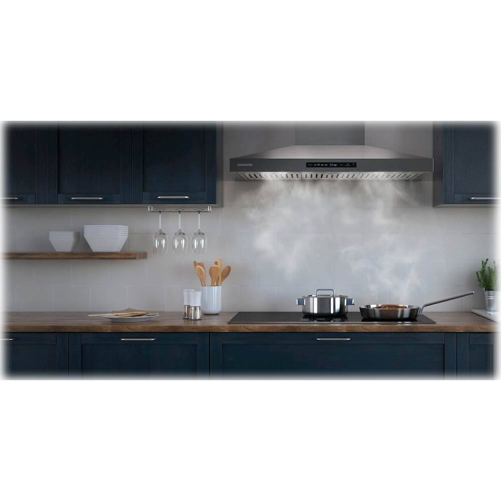 Alt View 17. Samsung - 30" Convertible Range Hood with WiFi - Stainless steel.