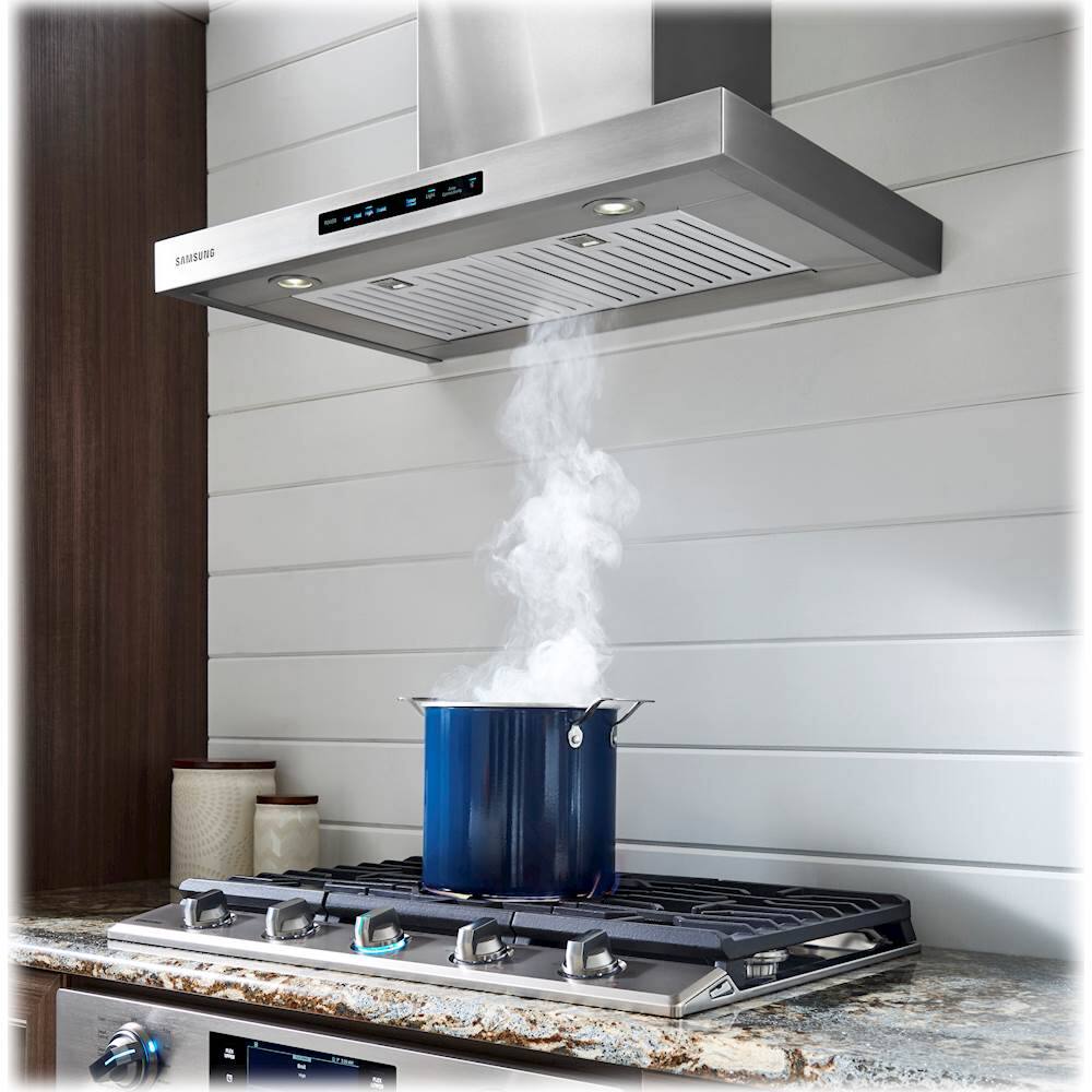 Alt View 20. Samsung - 30" Convertible Range Hood with WiFi - Stainless steel.