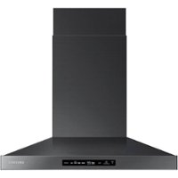 Samsung - 30" Convertible Range Hood with WiFi - Black stainless steel - Front_Zoom