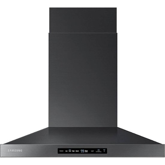 Front Zoom. Samsung - 30" Convertible Range Hood with WiFi - Black stainless steel.
