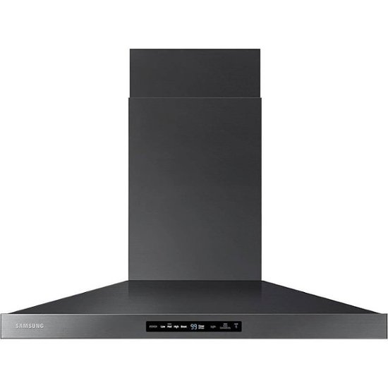 Front Zoom. Samsung - 36" Range Hood with WiFi and Bluetooth - Black stainless steel.