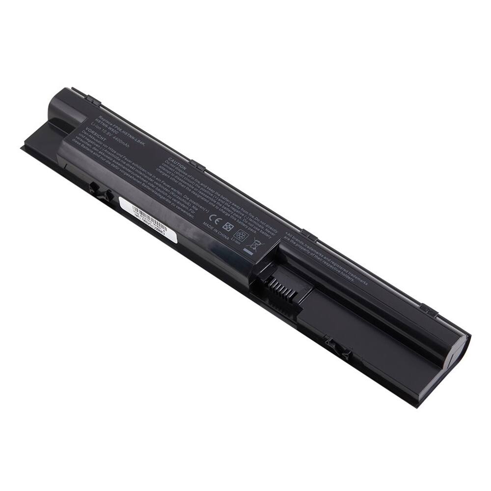 Front. DENAQ - 6-Cell Lithium-Ion Battery for Select HP ProBook Laptops - Black.