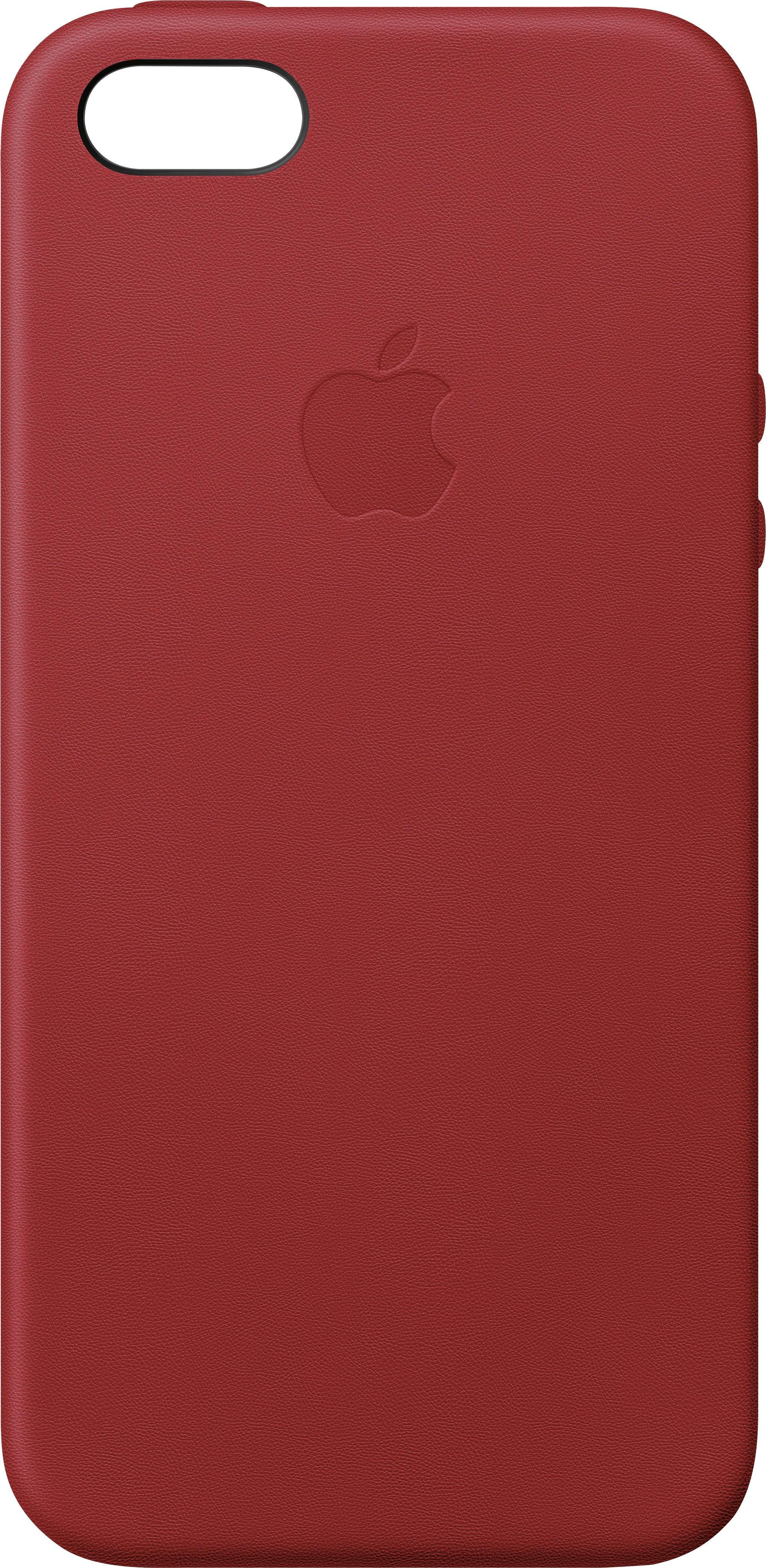 Best Buy: Apple iPhone® SE Leather Case (PRODUCT)RED MR622ZM/A