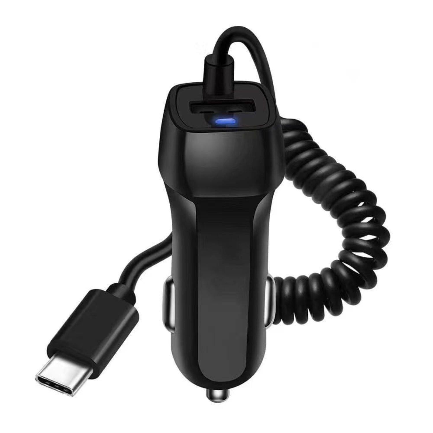 Angle. Stock Preferred - Fast Charging Car Charger Adapter for iPhone - Black.
