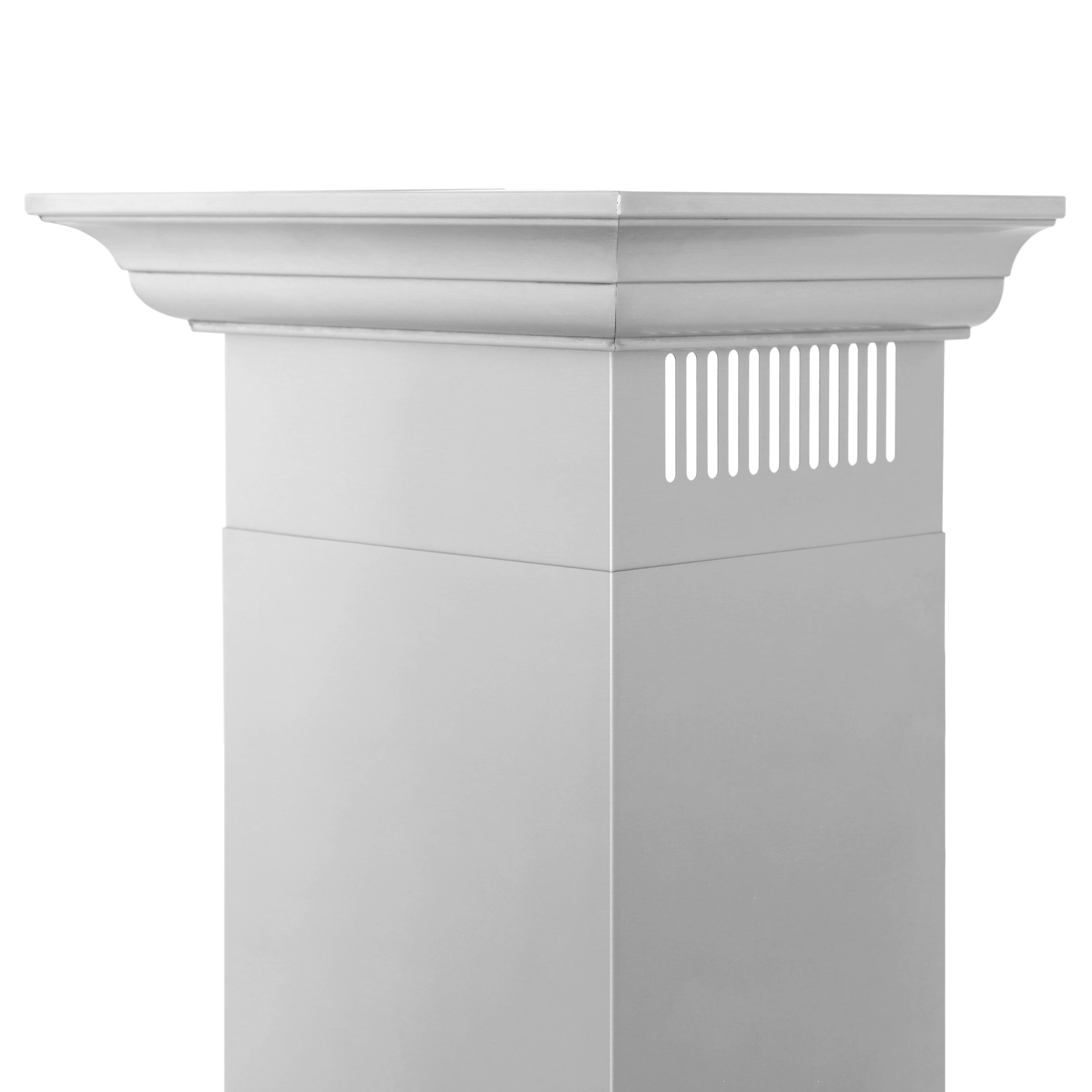Alt View 13. ZLINE - ZLINE 24" Convertible Vent Wall Mount Range Hood in Stainless Steel with Crown Molding (KBCRN-24) - Stainless steel.