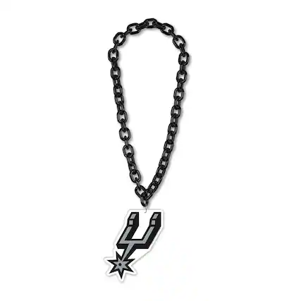 Front. WinCraft - San Antonio Spurs Big Chain Logo Necklace - Multicolor.