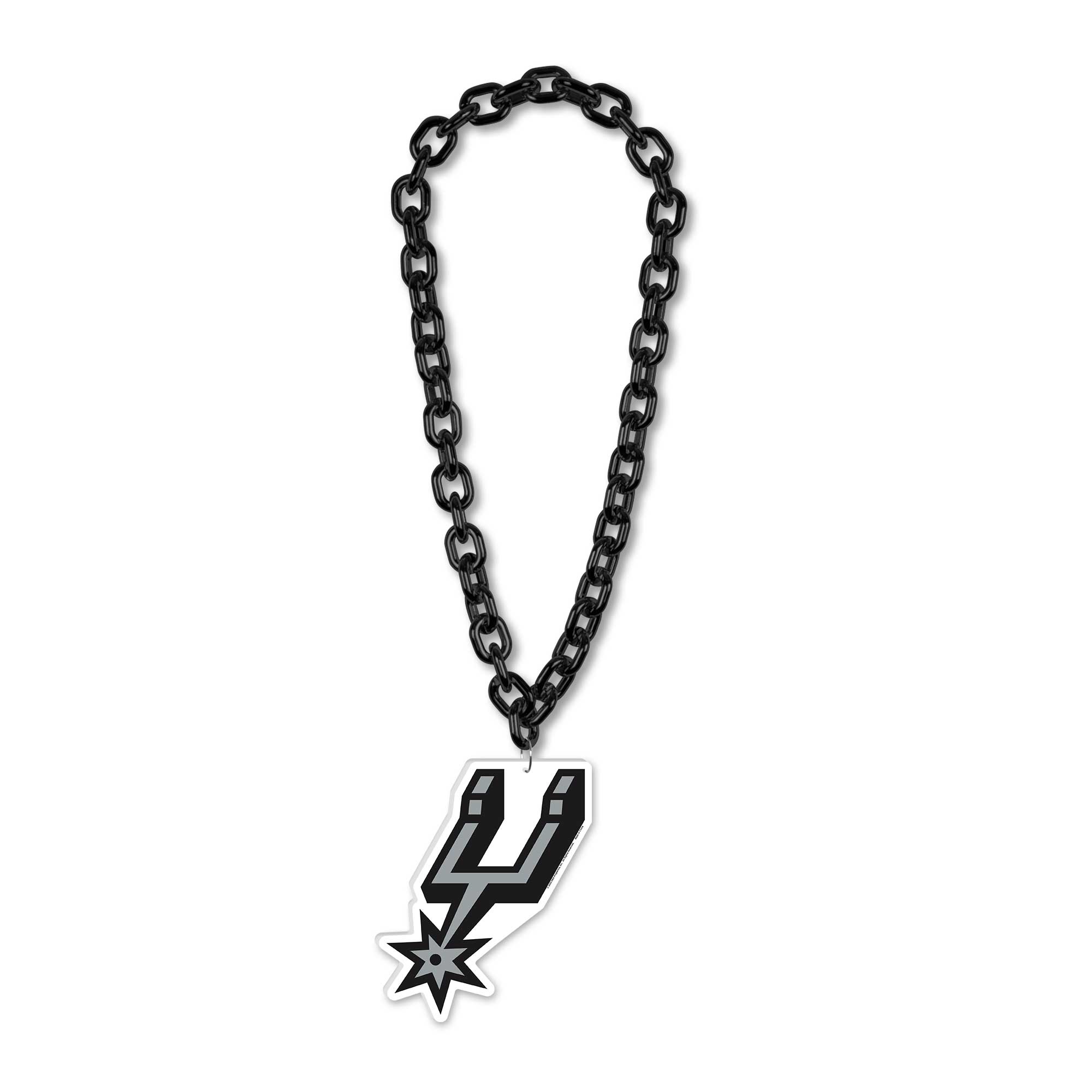 Front. WinCraft - San Antonio Spurs Big Chain Logo Necklace - Multicolor.