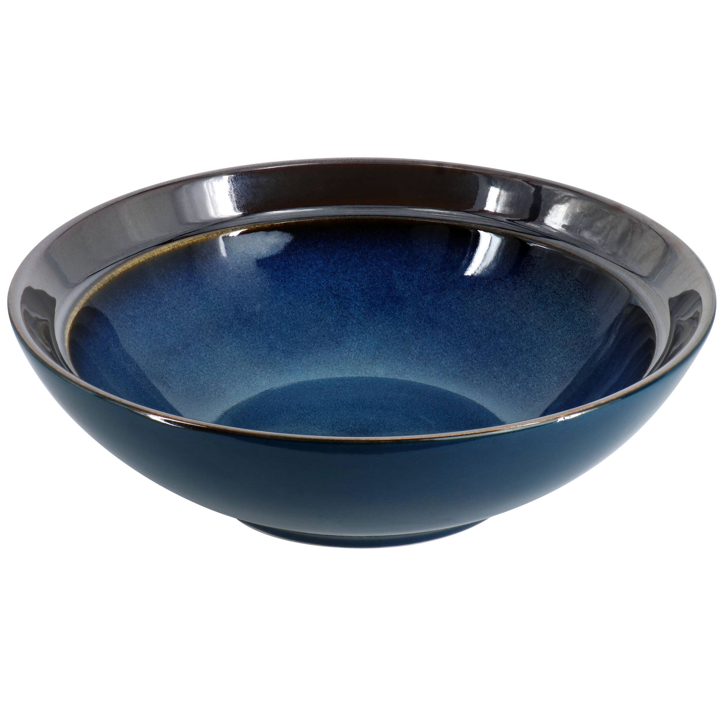 Alt View 3. Gibson - Gibson Elite 16 Piece Priya Reactive Glaze Stoneware Dinnerware Set in Blue - Blue.