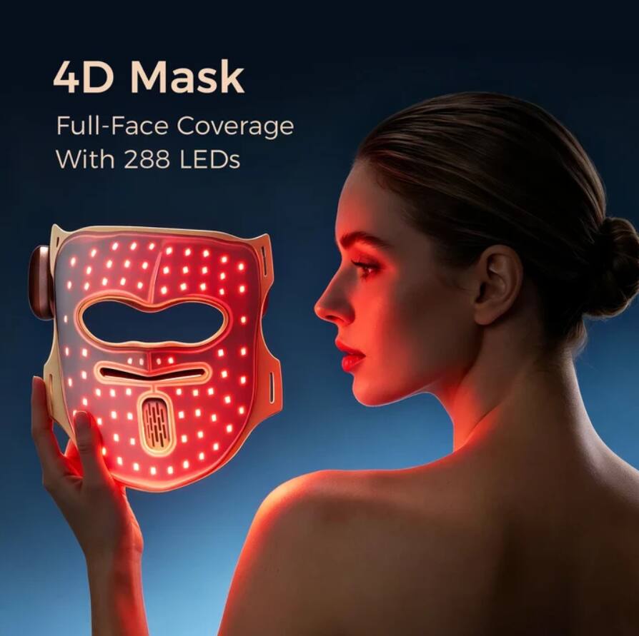 4D Mask  
Full-Face Coverage With 288 LEDs