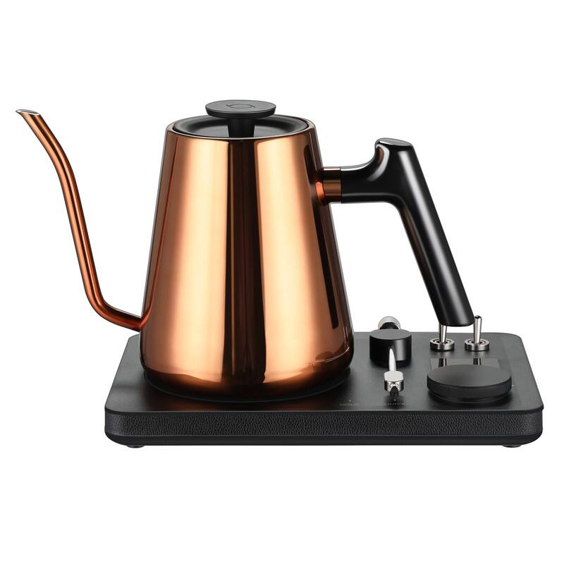 Lafeeca - DJ Electric Gooseneck Kettle - Pour Over Coffee & Tea - Turntable Design - Fast Water Boiler - Copper