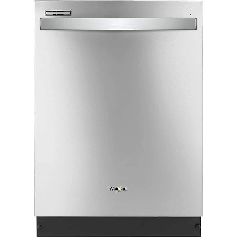 Front. Whirlpool - 24" Tall Tub Built-In Dishwasher - Stainless Steel.