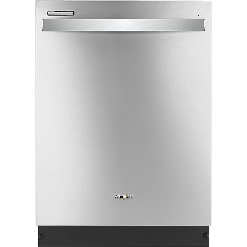 Front. Whirlpool - 24" Tall Tub Built-In Dishwasher - Stainless Steel.