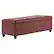 Angle. Simpli Home - Avalon Rectangular Polyurethane Faux Leather Ottoman With Inner Storage - Red.