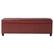 Front. Simpli Home - Avalon Rectangular Polyurethane Faux Leather Ottoman With Inner Storage - Red.