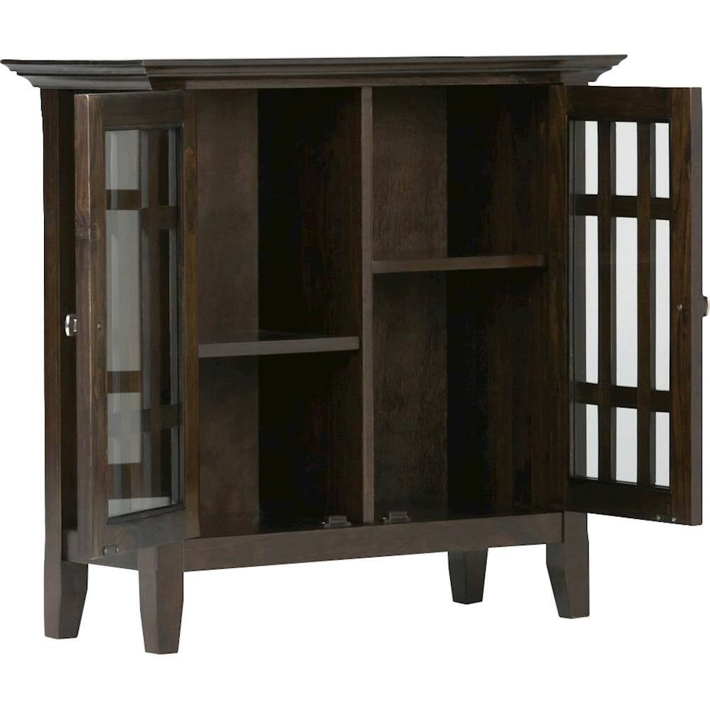 Alt View 11. Simpli Home - Bedford Low Storage Media Cabinet - Tobacco Brown.