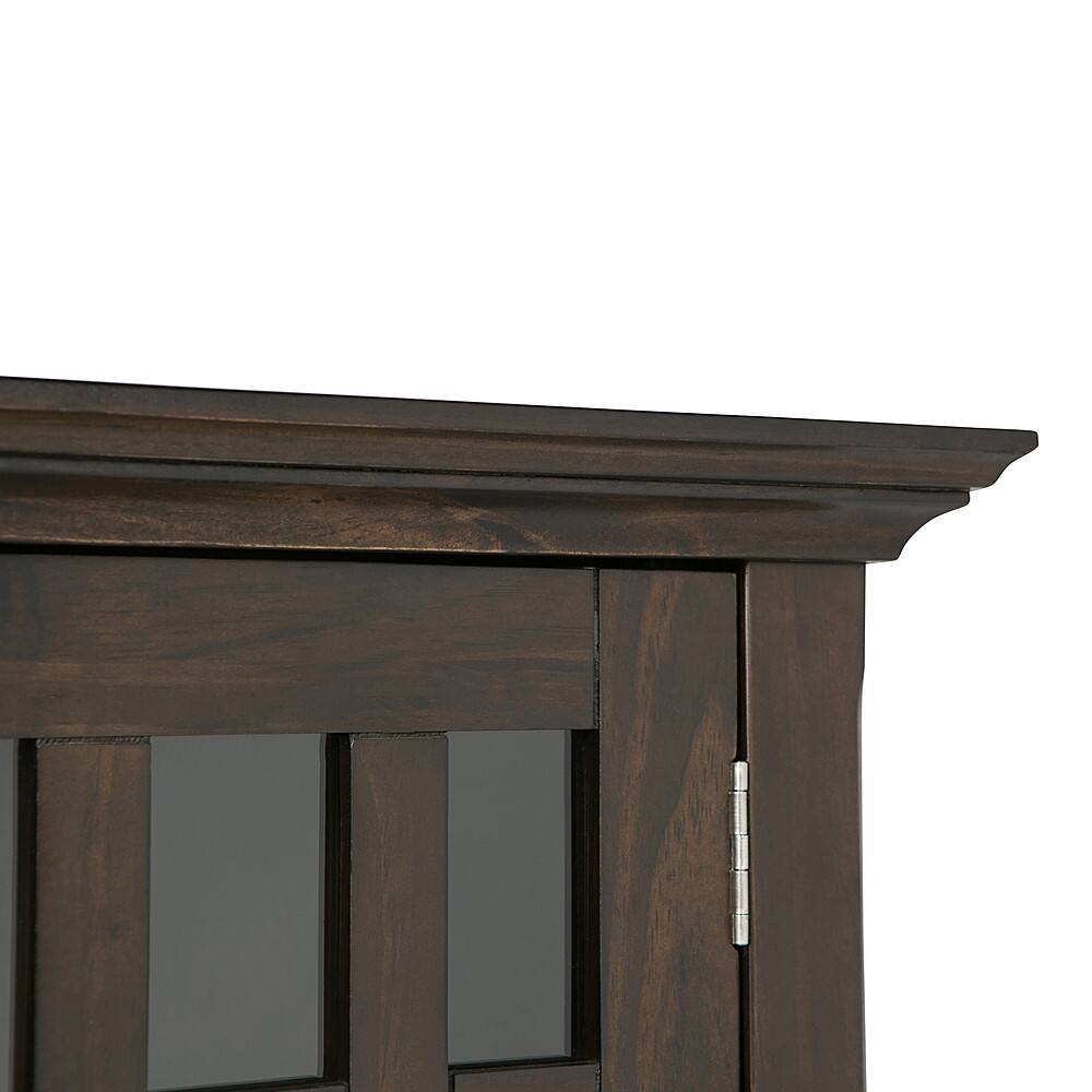 Alt View 12. Simpli Home - Bedford Low Storage Media Cabinet - Tobacco Brown.