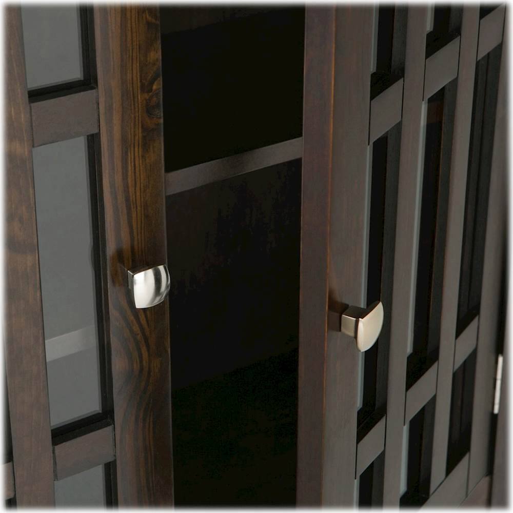 Alt View 13. Simpli Home - Bedford Low Storage Media Cabinet - Tobacco Brown.