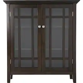 Simpli Home - Bedford Medium Storage Cabinet - Tobacco Brown