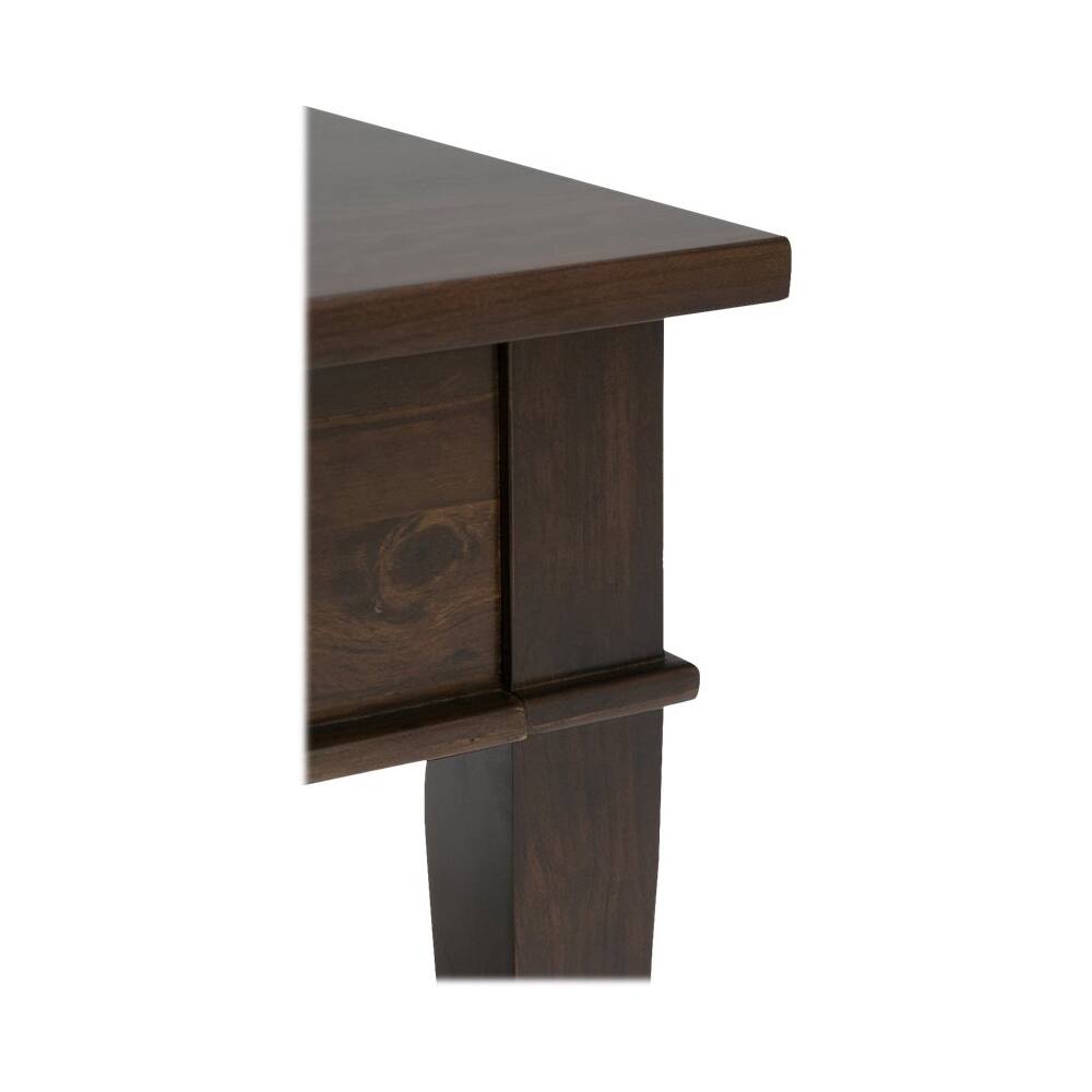 Alt View 13. Simpli Home - Carlton Rectangular Solid Pine 1-Drawer Coffee Table - Brown.