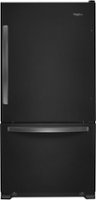 Whirlpool - 22 Cu. Ft. Bottom-Freezer Refrigerator with SpillGuard Glass Shelves - Black Stainless Steel - Front_Zoom