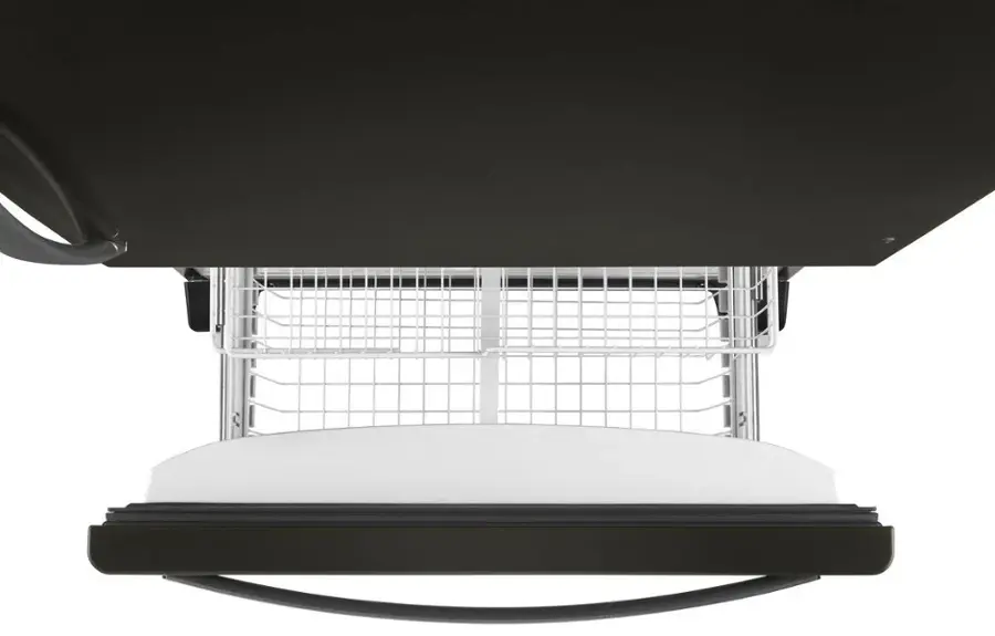 Alt View 3. Whirlpool - 22 Cu. Ft. Bottom-Freezer Refrigerator with SpillGuard Glass Shelves - Black Stainless.