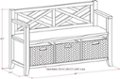 Alt View Zoom 15. Simpli Home - Adrien Solid Wood 47 inch Wide Transitional Storage Bench with Basket Storage - Espresso Brown.