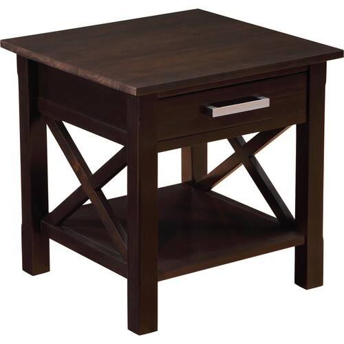 Front Standard. KITCHENER WALNUT BROWN END TABLE.