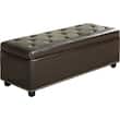 Simpli Home - Hamilton Collection Bonded Leather Storage Ottoman - Larger Front