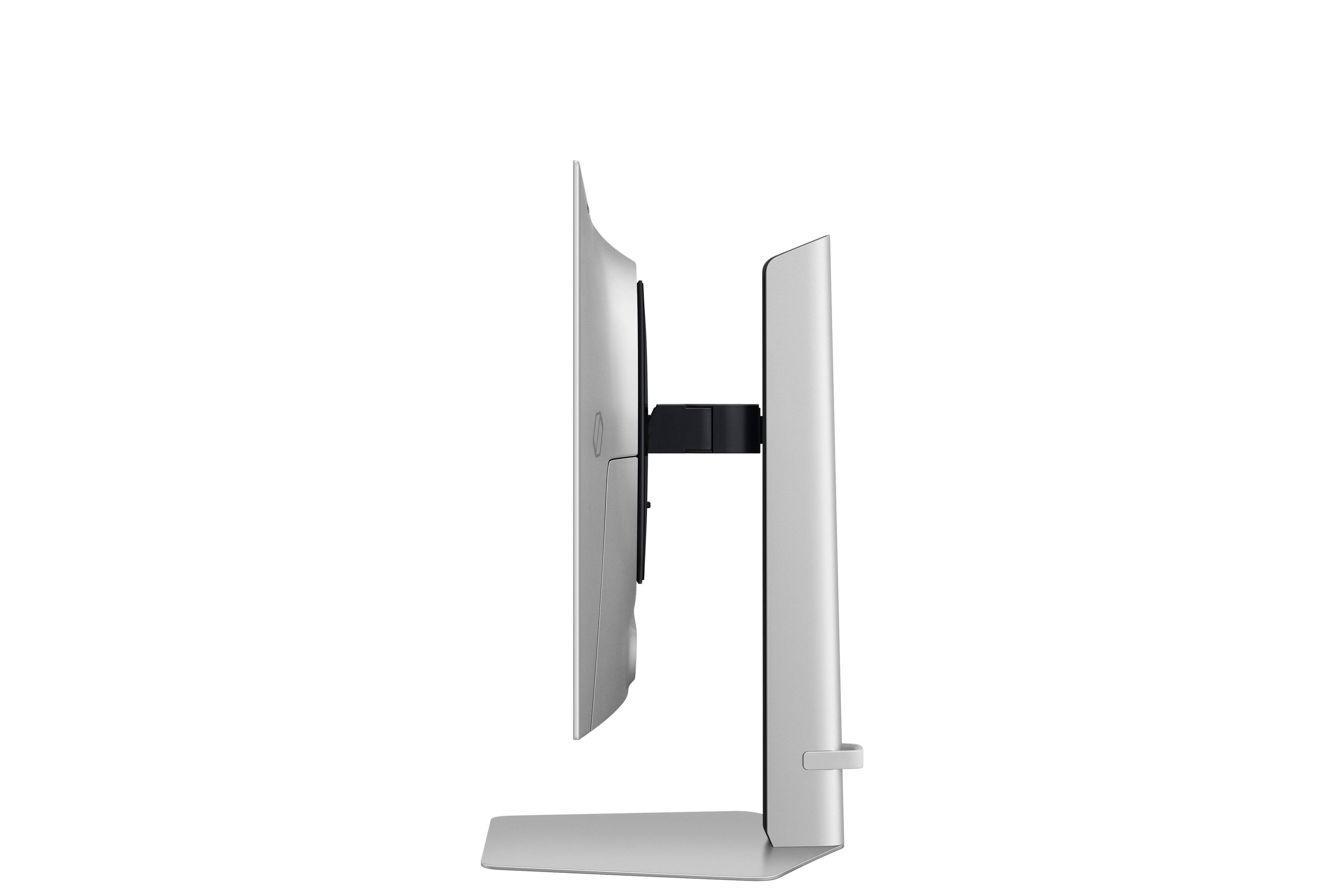 Alt View 19. Samsung - 27" Odyssey OLED G6 (G61S) QHD 240Hz 0.03ms FreeSync Premium Pro and G-Sync Compatible Gaming Monitor with HDR - Silver Metal with Slim Design.