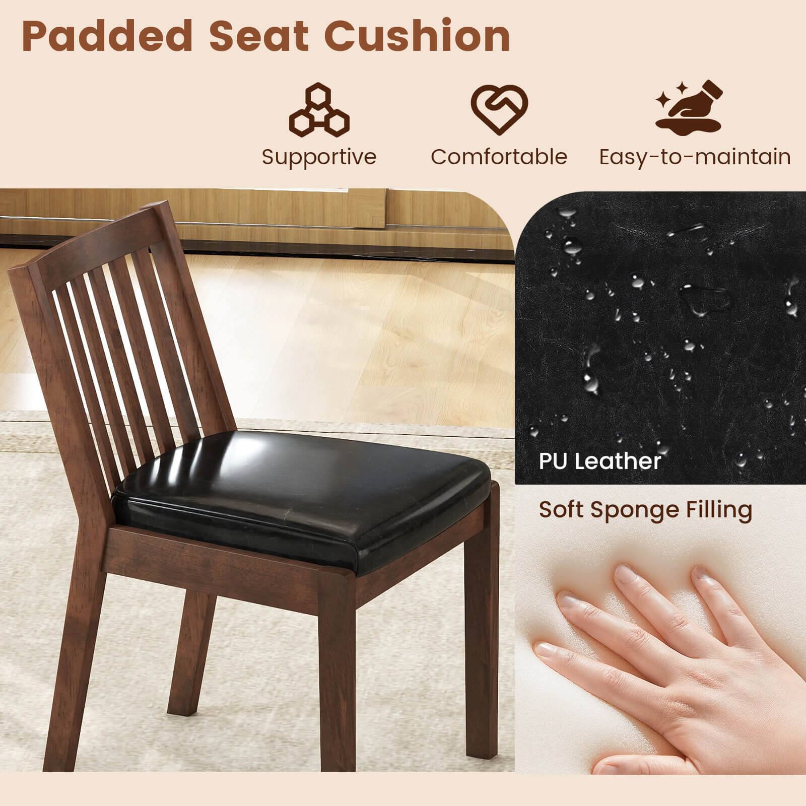 Padded Seat Cushion

- Supportive
- Comfortable
- Easy-to-maintain

PU Leather
Soft Sponge Filling