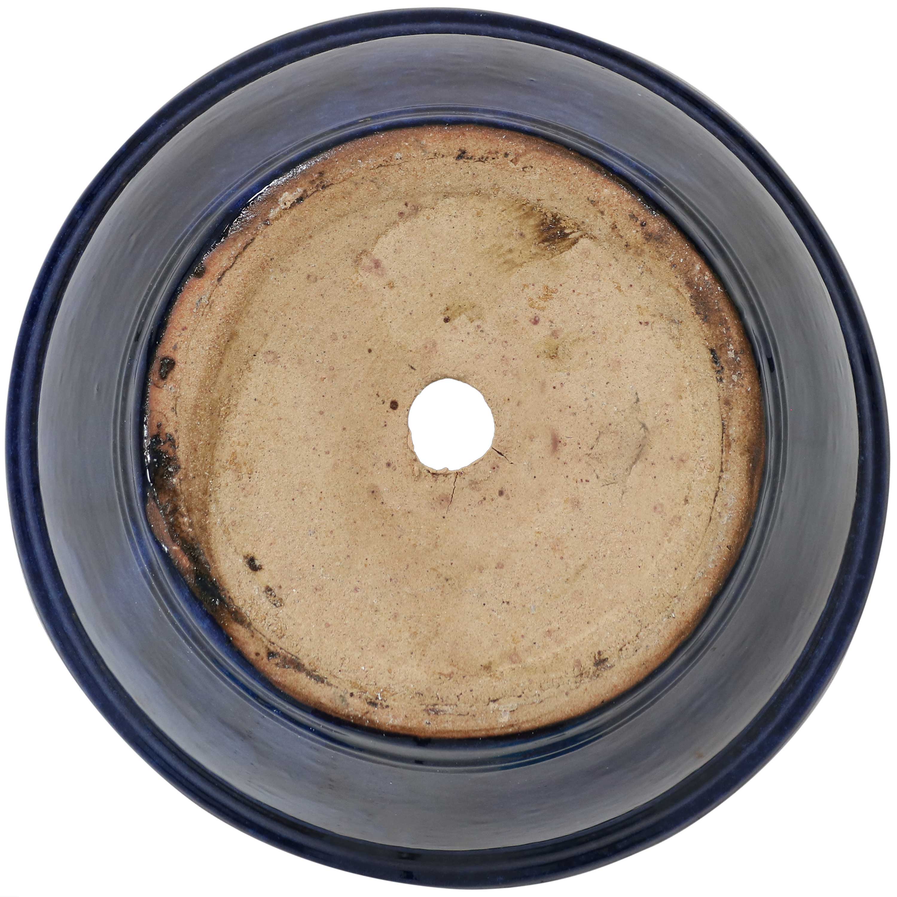 Alt View 9. Sunnydaze - 11” Round Studio Planters with Saucers - Imperial Blue.