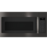 GE - 1.9 Cu. Ft. Over-the-Range Microwave with Sensor Cooking - Black stainless steel - Front_Zoom