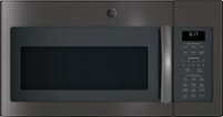 GE - 1.7 Cu. Ft. Over-the-Range Microwave - Black Stainless Steel - Front_Zoom