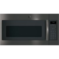 GE - 1.9 Cu. Ft. Over-the-Range Microwave - Black stainless steel - Front_Zoom