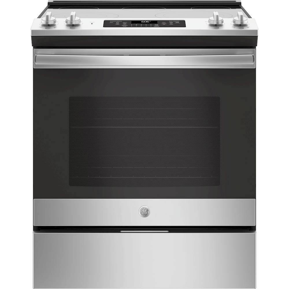 Front. GE - 5.3 Cu. Ft. Self-Cleaning Slide-In Electric Range.