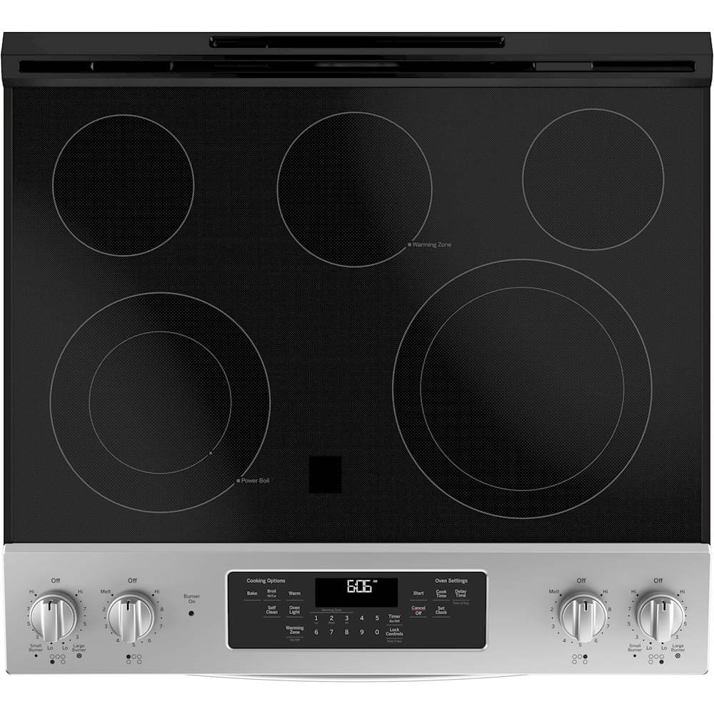 Best Buy: GE 5.3 Cu. Ft. Self-Cleaning Slide-In Electric Range JS660SLSS