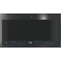 GE Profile - 2.1 Cu. Ft. Over-the-Range Microwave with Sensor Cooking and Chef Connect - Black Stainless Steel